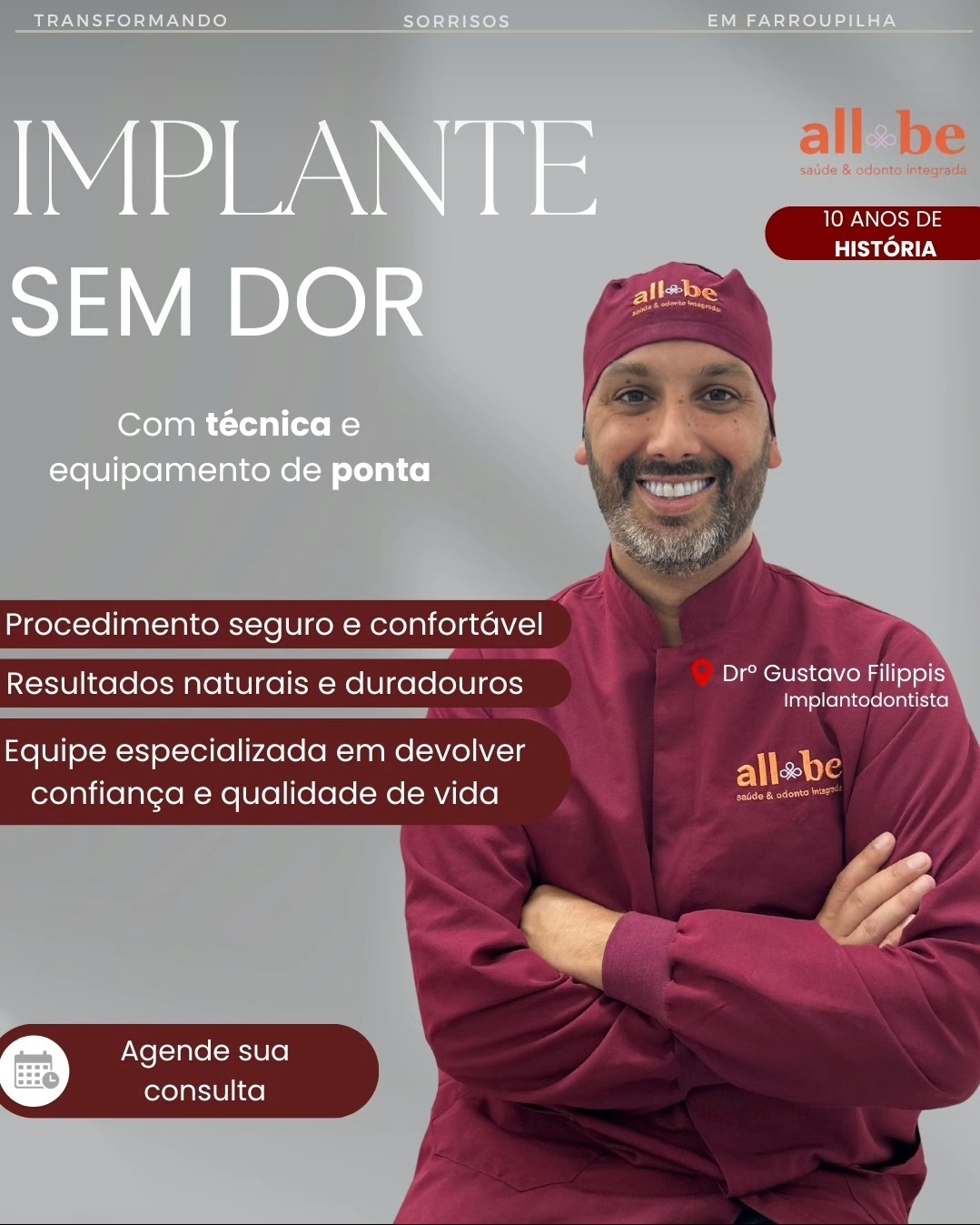 Dr. Gustavo Filippis, implantodontista da All Be Saúde & Odonto Integrada